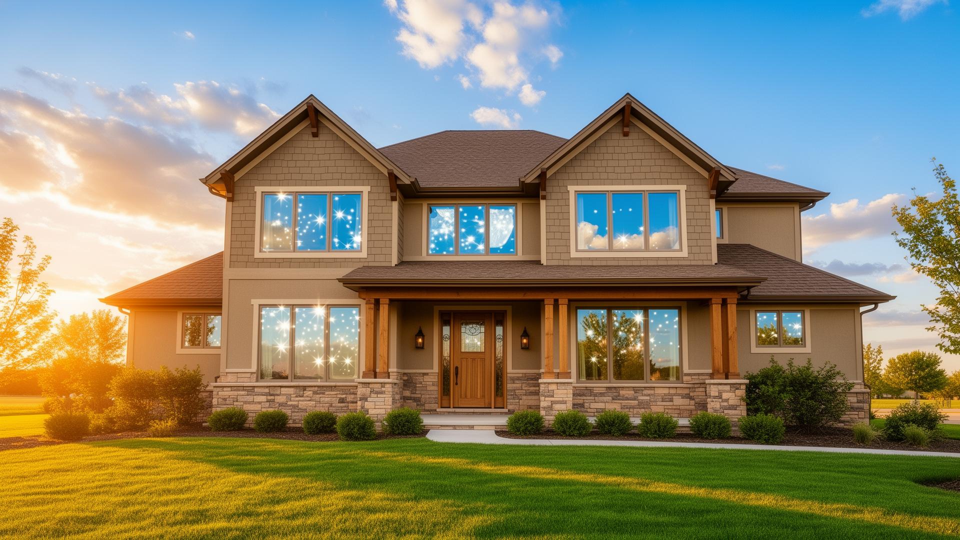 Professional exterior cleaning of a Central Nebraska home